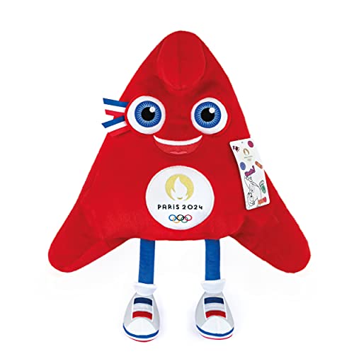 Doudou et Compagnie - Plüschtier Phryge 50 cm im Beutel – Offizielles Maskottchen JO Paris 2024 – Plüschtier der Olympischen und Paralympischen Spiele in Paris 2024 – Form Phrygischer Mütze – 50 cm – von Doudou et Compagnie