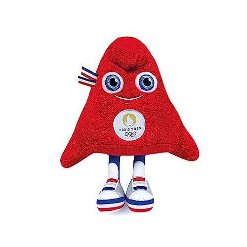 Doudou et Compagnie - Plüschtier Phryge, 23 cm im Beutel – offizielles Maskottchen der Olympischen Spiele Paris 2024 – rotes Plüschtier in Form einer Phrygischen Mütze – JO Paris 2024 – 23 cm – JO2409 von Doudou et Compagnie