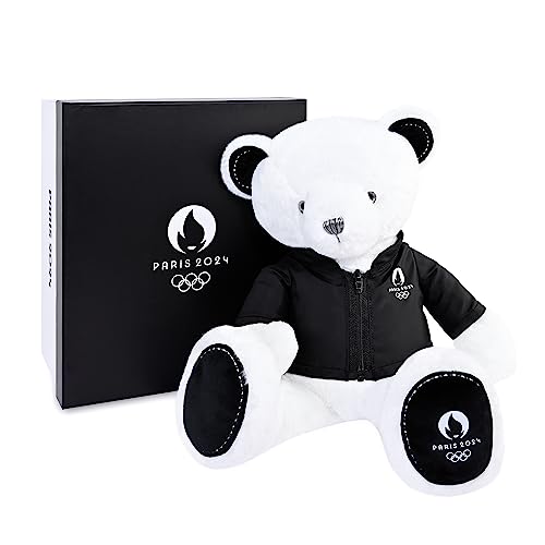 Doudou et Compagnie JO2449 Licence JO Paris 2024 Olympische und Paralympische Spiele Premiumbär, Weißer Bär Premium – Jacke, 37 cm Doudou et Compagnie JO2449 Licence JO Paris 2024 Olympische und Paralympische Spiele Premiumbär, Weißer Bär Premium – Jacke, 37 cm von Doudou et Compagnie