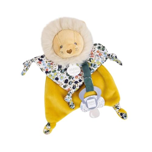 Löwe Schmusetuch mit Schnullerhalter, 20cm von Doudou et Compagnie