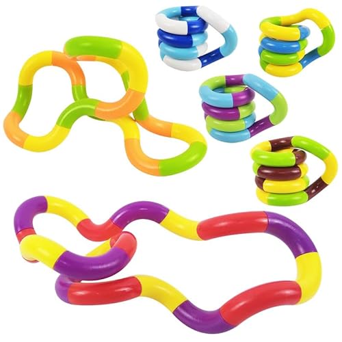 5 Stück Fidget Twister Handspielzeug, Twister Fidget Toy Tangle Fidget, Stressabbau Twister Fidget Toy, Für Kinder, Erwachsene, Tangle Fidget Toy, Verbesserung Der Hand-Augen-Koordination von Doukesh