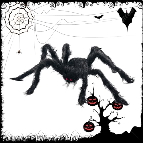 Halloween Spinne Groß Haarige Spinne Realistische Spinne Halloween Fake Spider Gefälschte Spinne Spinne Spielzeug Künstliche Spinne 30×30CM Halloween Deko Accessoires von Doukesh