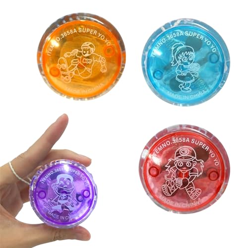 LED Licht YoYo,LED YoYo Spielzeug,YoYo Kinder,Yoyo für Anfänger,Yo-yo with Ball Bearing, Professional Yoyo,Kunststoff Responsive Yoyo für Anfänger Kinder,Birthday Party,Geschenke für Kinder,3 Stück von Doukesh