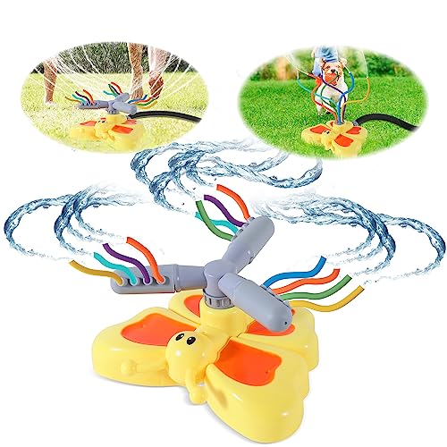 Wassersprinkler Kinder,Dothfolle Outdoor Sprinkler Wasserspielzeug Garten Rotierender für Jungen Mädchen Geschenk von Douthfolle