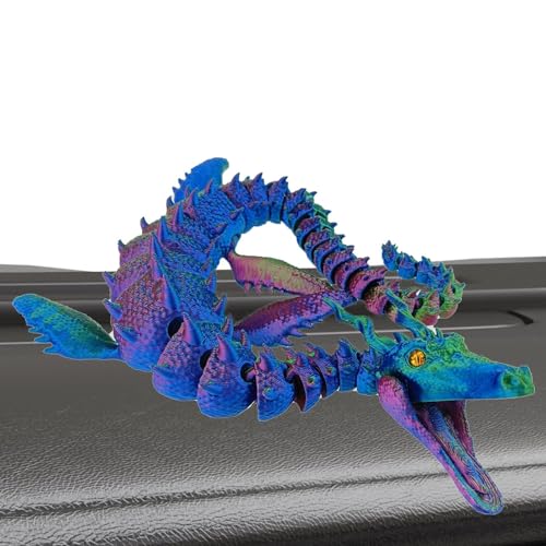 Dovxk 3D-gedruckte Drachen, artikulierter Drache | Interaktives Drachen-Zappelspielzeug | Voll beweglicher Drache, Zappeldrache für Kinder, Jungen, Erwachsene, verbessert die Konzentration von Dovxk