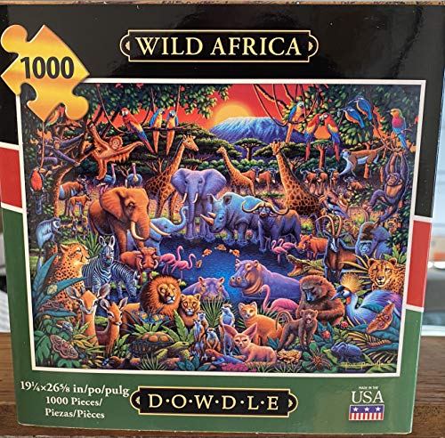 Wildes Afrika 1000 Teile Dowdle Puzzle, 19/63,5 x 67,6 cm, hergestellt in den USA von Dowdle