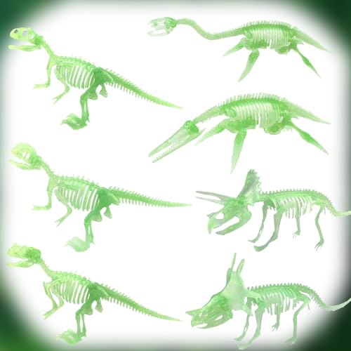 Doyomtoy Dinosaurier Skelett Spielzeug,7 Stück Dinosaurier Fossil Skelett-Dinosaurier,für Kinder Wissenschaft Spiele Spielzeug Geschenke Dinosaurier Fossil Skelett Modell (Dinosaurier Fossil) von Doyomtoy