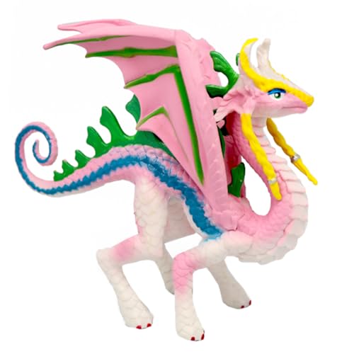 Doyomtoy Drachen Prinzessin,Realistisch Fliegender Drache Spielzeug-Action-Figur Weihnachtsfeier Baby Shower-Rosa von Doyomtoy