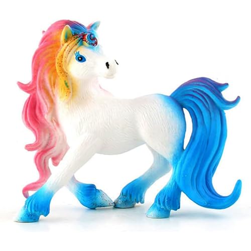 Doyomtoy Einhorn Spielfigur, Regenbogeneinhorn,Mythische Pegasus Einhorn Modell Magische Energie Kreatur Solide Farbige Einhorn von Doyomtoy