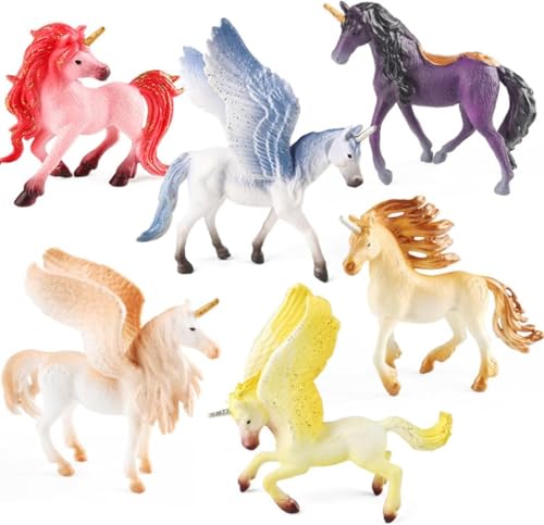 Doyomtoy Pferde Spielfigur Einhorn Figur Regenbogeneinhorn Mythische Pegasus Modell Magische Energie Kreatur Pferde Klein 6 Stück Doyomtoy Pferde Spielfigur Einhorn Figur Regenbogeneinhorn Mythische Pegasus Modell Magische Energie Kreatur Pferde Klein 6 Stück von Doyomtoy