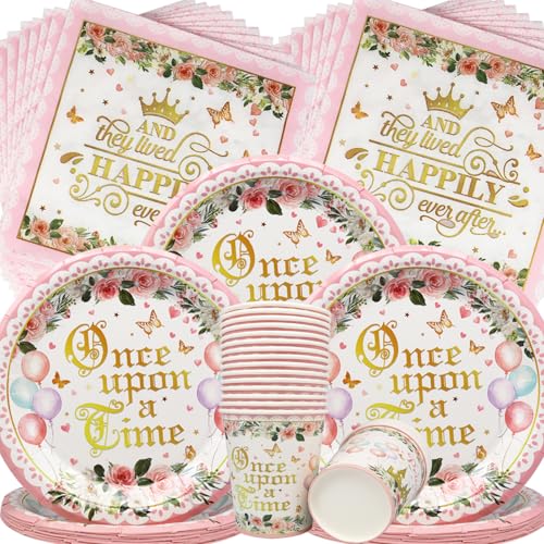 Doyomtoy Prinzessin Partygeschirr,60 Stück Kindergeburtstag Party Dekorationen,Prinzessin Pappteller Pappbecher Papierhandtücher Mädchen-Geburtstagsparty-Dekorationen Schloss Geburtstag Deko Doyomtoy Prinzessin Partygeschirr,60 Stück Kindergeburtstag Party Dekorationen,Prinzessin Pappteller Pappbecher Papierhandtücher Mädchen-Geburtstagsparty-Dekorationen Schloss Geburtstag Deko von Doyomtoy