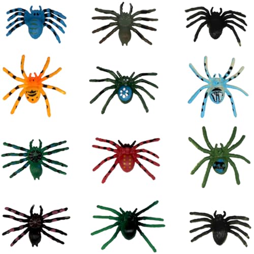 Doyomtoy Spinnen Action Modelle, 12 Stück Spinne Spielzeug Realistische Spinnenfiguren Halloween Spinnen Dekorationen für Halloween Requisiten Parodien, Partys, Dekorationen Doyomtoy Spinnen Action Modelle, 12 Stück Spinne Spielzeug Realistische Spinnenfiguren Halloween Spinnen Dekorationen für Halloween Requisiten Parodien, Partys, Dekorationen von Doyomtoy