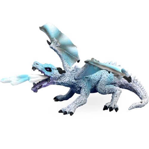 Doyomtoy Warcraft Feuerdrache,Eisschnee Drache Feuerdrache Realistisch Fliegender Drache Spielzeug Kinder Spielzeug-Action-Figur -Kindergeburtstagsgeschenke von Doyomtoy