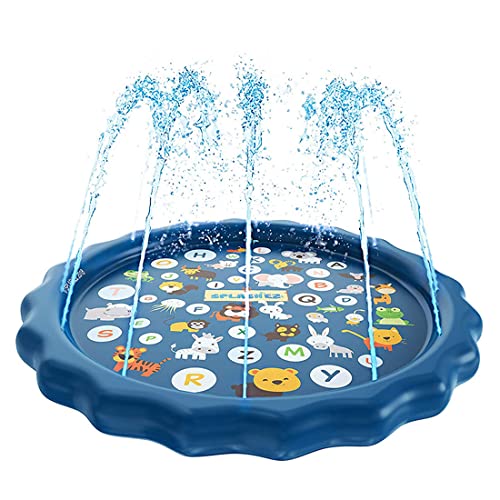 Splash Pad Sprinkler, Doyomtoy Sprinkler Play Matte, Wasserspielzeug Spielmatte Sommer Wasser Spielzeug Sprinklerpool für Kinder, Baby, Haustiere,Sommerspielzeug-Spielmatte im Freien,100cm Splash Pad Sprinkler, Doyomtoy Sprinkler Play Matte, Wasserspielzeug Spielmatte Sommer Wasser Spielzeug Sprinklerpool für Kinder, Baby, Haustiere,Sommerspielzeug-Spielmatte im Freien,100cm von Doyomtoy