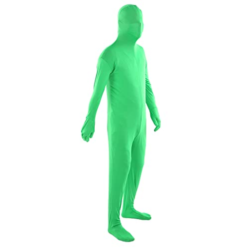 Dpofirs Fotografie Grüner Chromakey Bodysuit, Unisex Spandex Stretch Kostüm für Erwachsene Disappearing Man Body Suit, Grüner Ganzkörperanzug für Green Screen Fotografie Foto Video (180cm) von Dpofirs