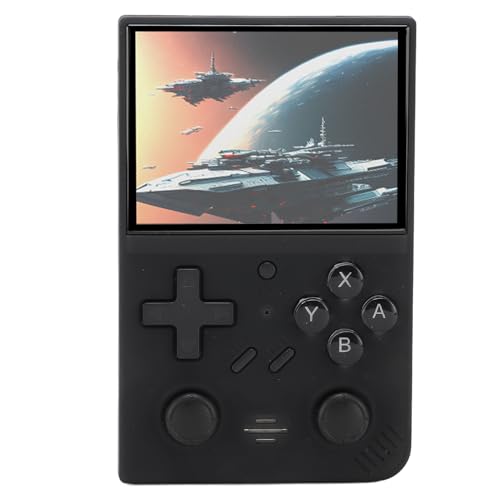 Dpofirs Retro-Spielekonsole, Tragbare Videospielkonsole mit 3,5-Zoll-IPS-Bildschirm und Zwei 3D-Joysticks, 3000-mAh-Akku, für Spaß mit der Familie und Freunden (Black) von Dpofirs