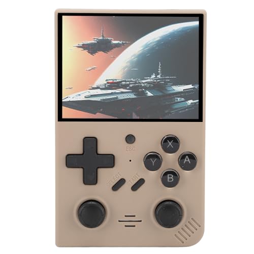 Dpofirs Retro-Spielekonsole, Tragbare Videospielkonsole mit 3,5-Zoll-IPS-Bildschirm und Zwei 3D-Joysticks, 3000-mAh-Akku, für Spaß mit der Familie und Freunden (Gray) von Dpofirs