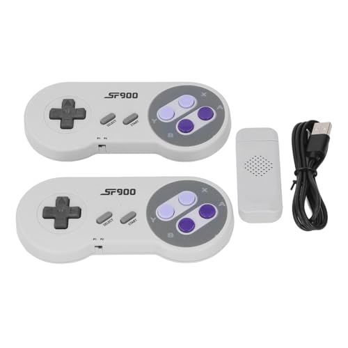 Dpofirs Zwei Kabellose Controller mit Speicherkartensteckplatz, Plug-and-Play-Retro-Gamestick, Ergonomisches Design für Komfortables Spielen von Dpofirs