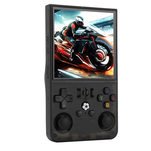 Handheld Spielekonsole, Tragbare Videospielkonsole mit Doppelten 3D Joysticks, 4000 mAh Akku, 4 Zoll IPS Bildschirm (64GB) von Dpofirs