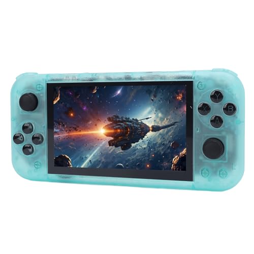 RK3128 Retro Handheld Spielkonsole, 5 Zoll IPS 800x480 Tragbare Videospiel Konsole für Linux, 2GB DDR4 RAM USB C Spiele Emulator für 2D 3D Spiele (Green) von Dpofirs