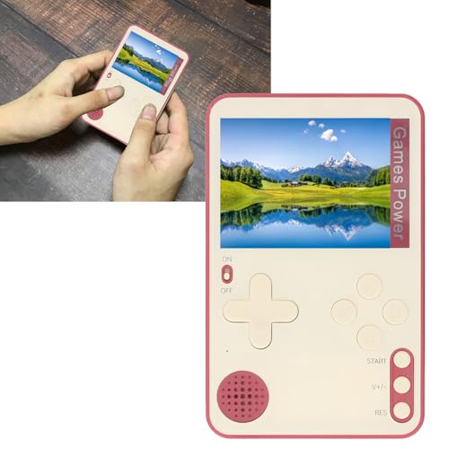 Retro-Handspielkonsole, Tragbarer Game-Player mit 2,4-Zoll-Bildschirm und Hochauflösender Grafik, Geeignet für Reisen Im Freien, Minielektronisches Spielzeug, Geschenke für (Rot) von Dpofirs