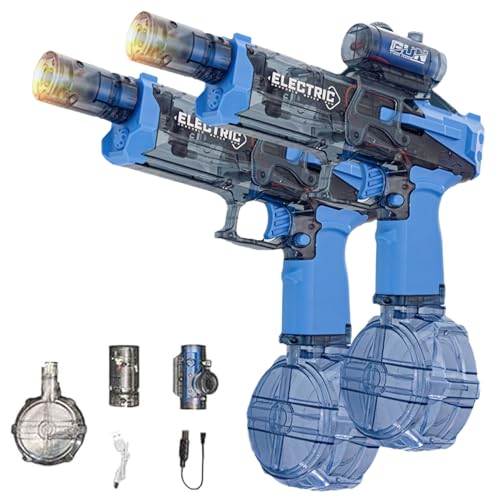 Ultimate Battle Blaster, Aqua Combat Light Blaster, motorisierte Wasserpistole mit großer Reichweite, interaktiver Beleuchtung, ergonomischer Griff, automatische elektrische Wasserblaster für von Dpptgh