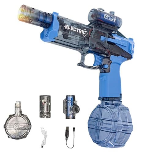 Ultimate Battle Blaster, Aqua Combat Light Blaster, motorisierte Wasserpistole mit großer Reichweite, interaktiver Beleuchtung, ergonomischer Griff, automatische elektrische Wasserblaster für von Dpptgh