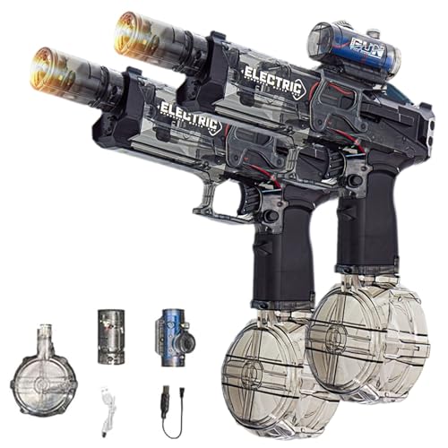 Ultimate Battle Blaster, Aqua Combat Light Blaster, motorisierte Wasserpistole mit großer Reichweite, interaktiver Beleuchtung, ergonomischer Griff, automatische elektrische Wasserblaster für von Dpptgh