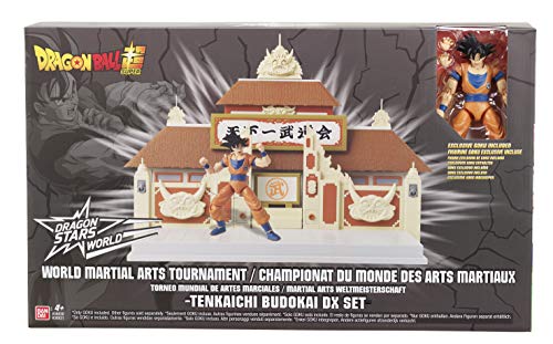 Dragon Ball Bandai Super Tenkaichi Budokai Spielset mit Figur - World Martial Arts Turnier Bühne mit Figur - Sammelfigur kompatible Bühne von Dragon Ball Z