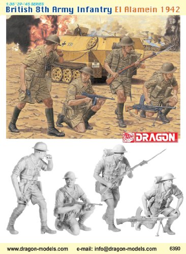 Dragon Models 1/35 British 8th Army Infantry, EL Alamein 1942 (4 Figuren-Set) Kits von Dragon Models