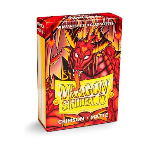 Dragon Shield ART11121 Matte Japanese Size Sleeves 60pk-Crimson, Multicoloured von Dragon Shield