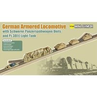 DRAGON 540014151 1:144 Germany Armored Locomotive with Schwere Panzerspähwagen & Light Tank von Dragon