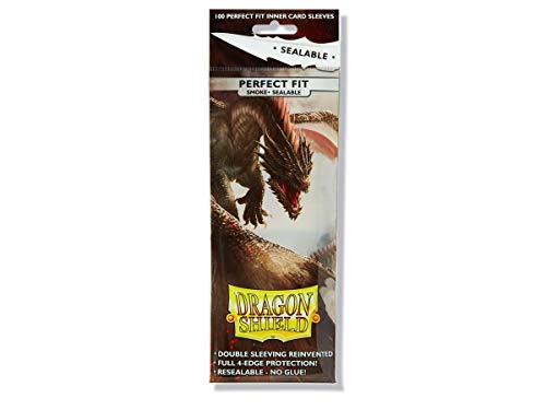 Dragon Shield AT-13223 Standard Size Sleeves 100pk-Smoke (15 Count), Sealable Smoke von Dragon Shield