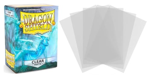 Unbekannt Dragon Shield Matte, Clear Kartenfolien Kartenhüllen Sleeves - für Sammelkarten wie Pokemon Magic - Standardgröße von Dragon