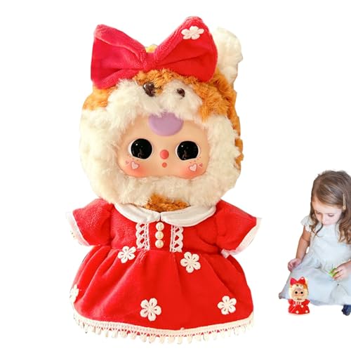 Dranng 20 cm Puppenkleidung, 20 cm Plüschpuppenkleidung | Stoffpuppen-Outfits, Kleider - Plüschpuppen-Kleidungsset, weihnachtliche Kleidung für weiche Plüschpuppen, Kostüm-Outfits von Dranng