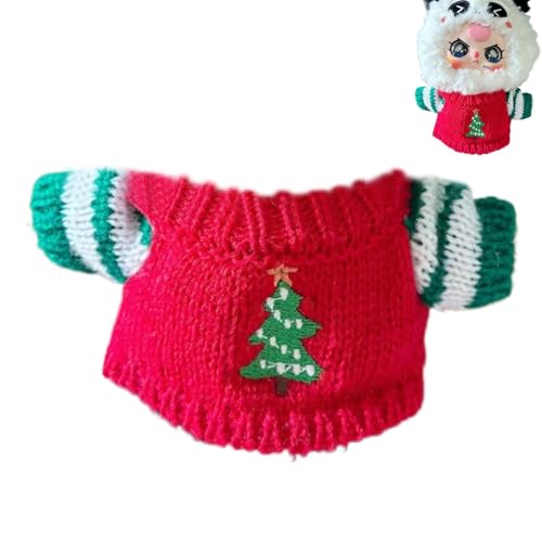 Dranng 20 cm Puppenpullover, 20 cm Plüschpuppenpullover - Plüschpuppen-Anziehkleidung,Plüschpuppenkleidung mit Weihnachtsthema, Puppenzubehör, Anziehkleidung für Plüschpuppen von Dranng