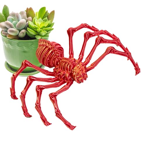 Dranng 3D-gedrucktes Spinnen-Fidget, 3D-gedruckte Gelenkspinne,Executive Desk Toys Riesenspinne | 3D bewegliche Spinne Erwachsene Fidget Toys Mystery Spider Halloween Dekorationen von Dranng