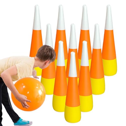 Dranng Aufblasbares Bowling-Set, aufblasbares Bowling-Spiel - Rasen-Bowling-Spiele für Kinder | Outdoor-Bowling-Set für Kinder, Bildung, motorische Fähigkeiten, Spielzeug mit Bowlingnadeln für Spiele von Dranng