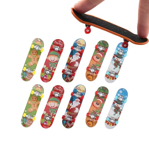 Dranng Finger-Skateboard-Set, kleine Skateboards für Kinder Finger - 10X Fingertips Skateboard-Set,Skateboard-Lernspielzeug, Weihnachtsstrumpffüller, neuartiges Spielzeug für Kinder, kreativ von Dranng