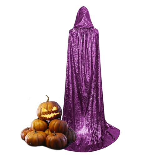 Dranng Halloween-Weihnachtsumhang, Ganzkörperumhang für Erwachsene, Mardi Gras,Kapuzenumhang weich und bequem - Umhang in voller Länge, Mardi Gras, Unisex-Umhang mit Kapuze für Halloween-Partys, von Dranng