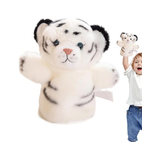 Dranng Kinderpuppen,Handpuppen für Kinder, Sockenpuppe Plüschtiger, Niedliche kleine Tigerpuppe, interaktives Stofftierspielzeug, Rollenspiel für Kinder, und Mädchen, Theater-Geschichtenerzählpartys von Dranng