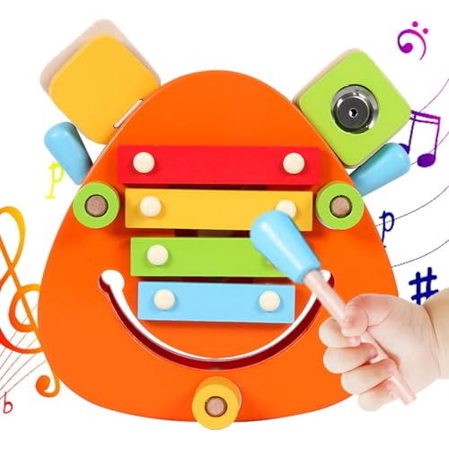 Dranng Kinderspielzeug-Musikinstrumente, Musikalische Lernspielzeuge für Kleinkinder | Hölzerne Schlaginstrumente, musikalisches Lernspielzeug - Sensorisches Instrumenten-Set, multifunktionales von Dranng