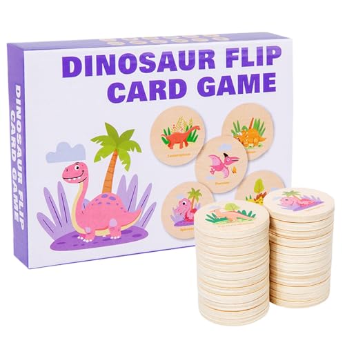 Dranng Memory Matching Game, Matching Memory Game | Frühe Entwicklungspflichten,Dinosauriermuster logisches Denken Playset, Frühes Lernen Spielzeug für Kinder im Alter von 3+ von Dranng