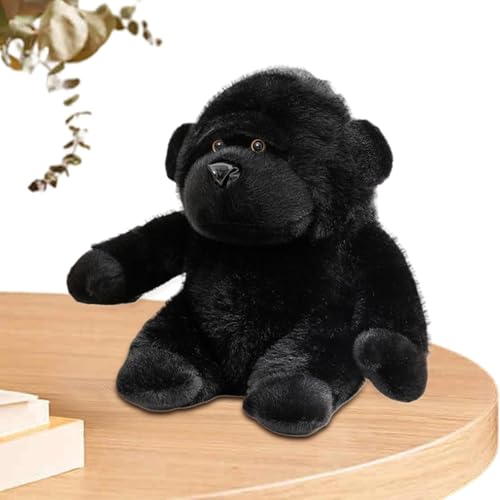 Dranng Plüsch Gorilla Stofftier,Gorilla Stofftier | Schwarze Gorilla-Puppe - Weiches Stofftier, süßer schlafender Begleiter, Gorilla-Plüschtiere für Sofa, Zimmer, Auto von Dranng