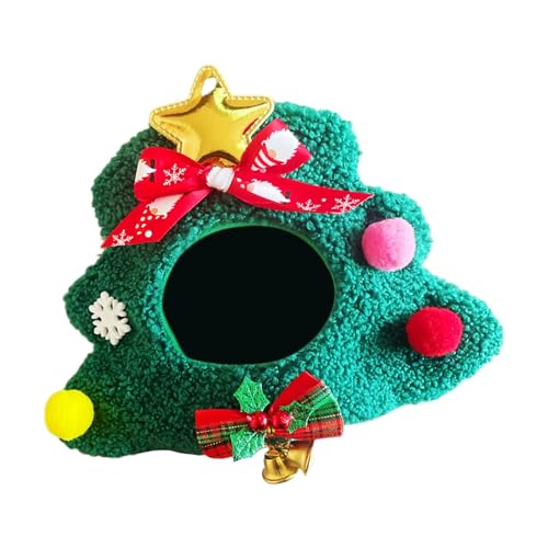 Dranng Puppenkleidung,Weihnachtspuppenkleidung | Niedliche Weihnachtsbaum-Schneemann-Form-Plüschpuppen-Kopfbedeckung | Kuscheltier-Anziehset, Puppenzubehör zum Sammeln für Feiertagsgeburtstage von Dranng