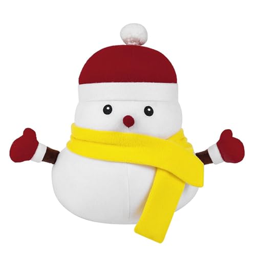 Dranng Schneemann-Plüsch, ausgestopfte Schneemann-Puppe - Schneemann-Weihnachtsplüsch-Tischdekorationen | 30 cm große gefüllte Weihnachts-Schneemann-Figuren für Sofakissen von Dranng