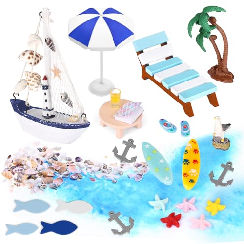 25 Stück Strand-Mikrolandschaft, Miniliegestuhl Strandkorb, Miniatur Dekoration, Sonnenschirm Kleine Palme Deko Accessoires für DIY, Garten, Urlaub Geschenk, Puppenhausdekoration 25 Stück Strand-Mikrolandschaft, Miniliegestuhl Strandkorb, Miniatur Dekoration, Sonnenschirm Kleine Palme Deko Accessoires für DIY, Garten, Urlaub Geschenk, Puppenhausdekoration von Draupnir