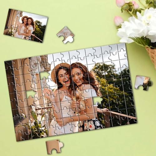 Foto Puzzle 200/300/500 Teile - Personalisiertes Puzzle mit eigenem Bild Bedrucken Lassen - Individuelles Fotopuzzle - Personalisierte Geschenke für Geburtstage, Muttertag, Valentinstag (Horizontal) von Drawelry