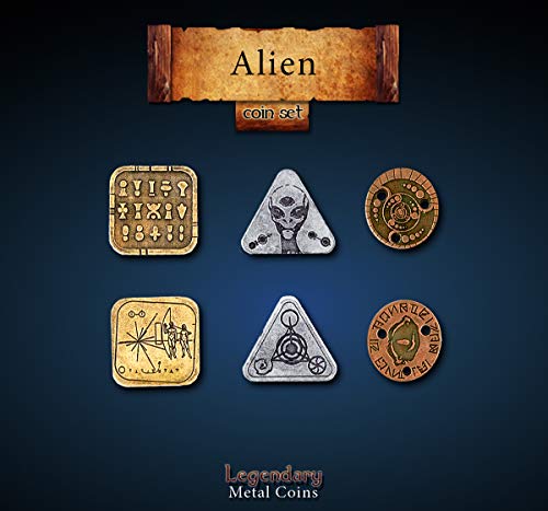 Drawlab 93744 - Alien Coin Set (24 Stück) von Drawlab Entertainment