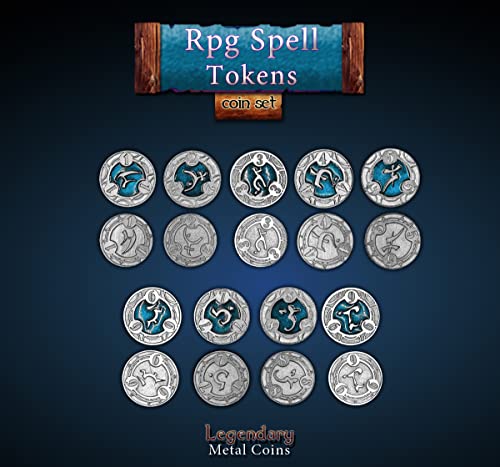 Drawlab DRW52202 RPG Spell Tokens Blue (22 Stück) von Drawlab Entertainment